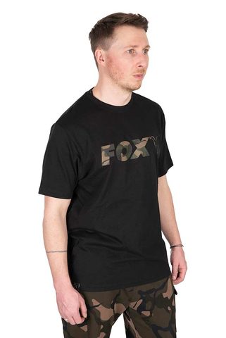 Fox Tričko Black / Camo Logo T-Shirt