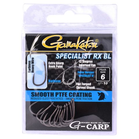Gamakatsu Háčky Specialist RX Hooks Barbless Grey 10ks