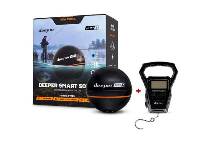 Deeper Nahazovací sonar Wifi s GPS Fishfinder Pro+ 2 a váha Deeper Zdarma!