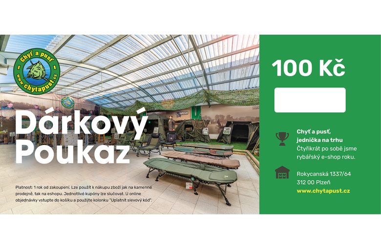 Chyť a pusť Dárkový poukaz 100 Kč