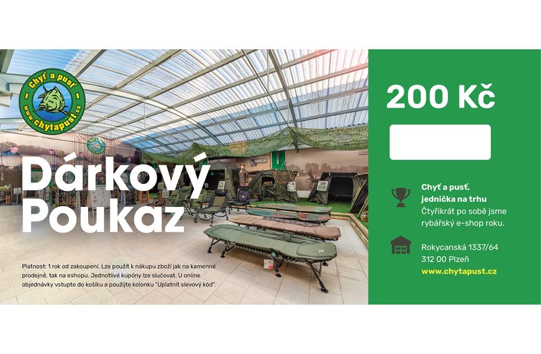 Chyť a pusť Dárkový poukaz 200 Kč