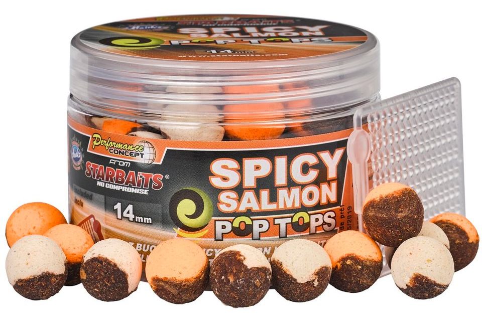 Starbaits Vyvážené boilie Pop Tops Spicy Salmon 60g