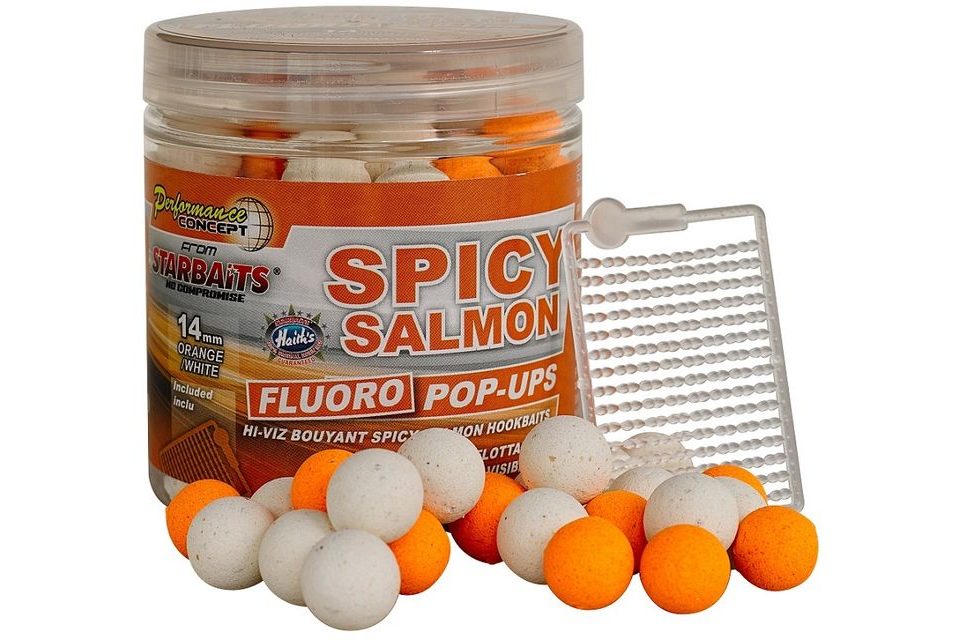 Starbaits Plovoucí boilies Fluo Spicy Salmon 80g