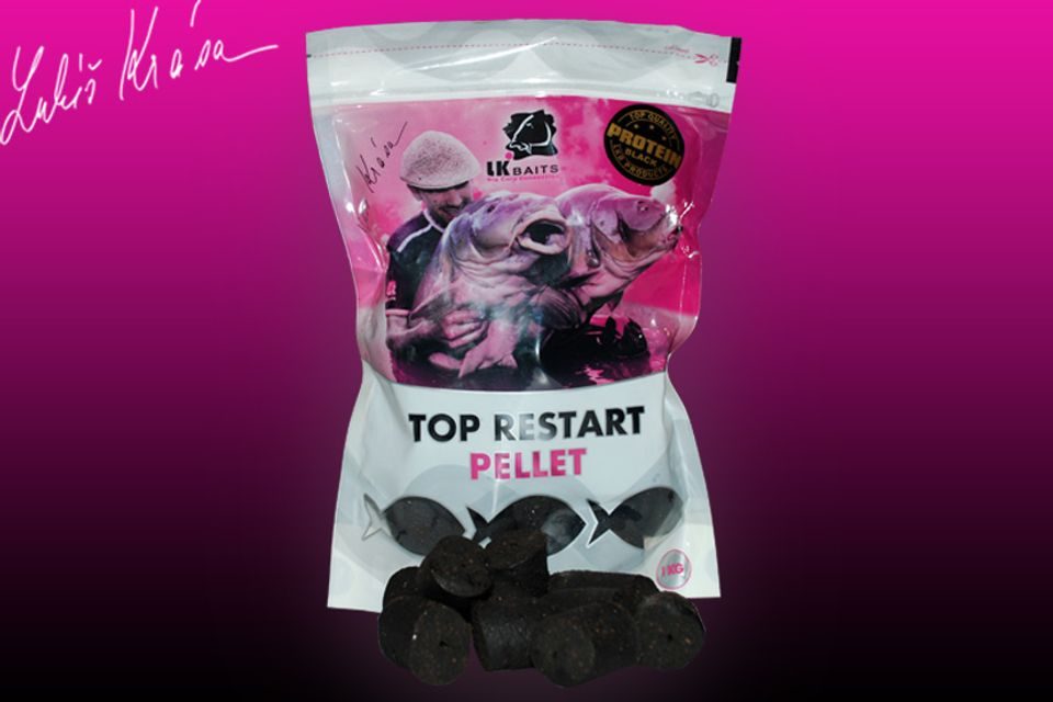 LK Baits Pelety Top ReStart Pellet Black Protein 28mm 1kg