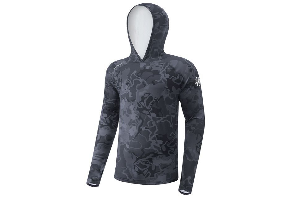 Giants fishing Funkční tričko s dlouhým rukávem UV50+ Hoodie Camo Grey