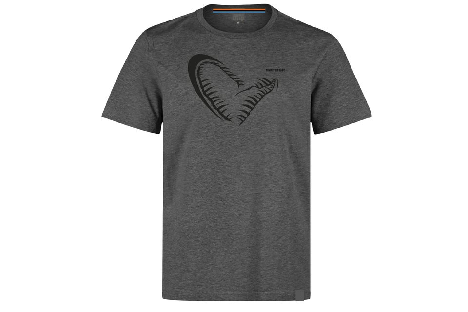 Savage Gear Triko Simply Savage Jaw dark grey melange Tee