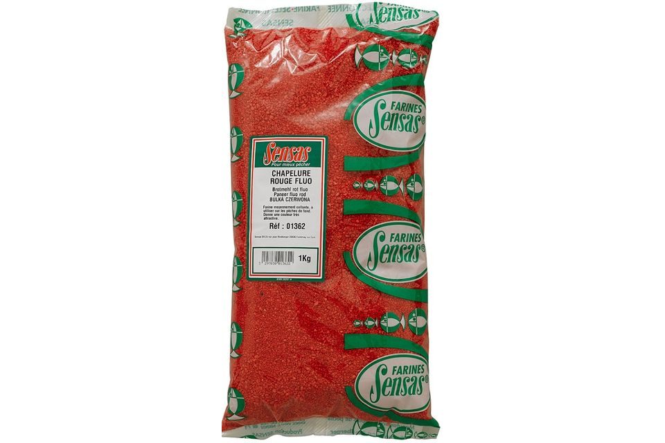 Sensas Anglická vločka Chapelure Fluo-Rouge červená 1kg