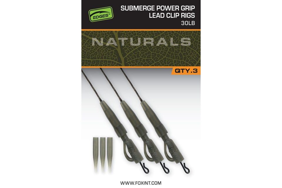 Fox Montáž Edges Naturals Submerge Power Grip Lead Clips 3ks