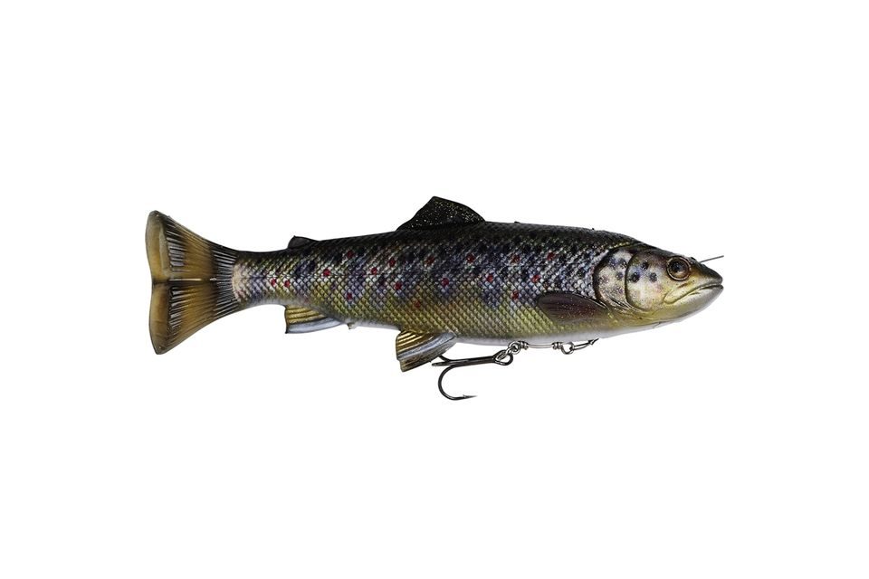 Savage Gear Gumová nástraha 4D Line Thru Pulsetail Trout SS Brown Trout