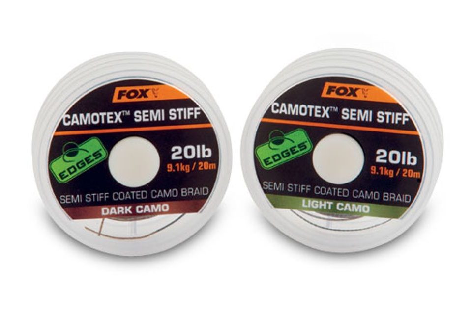 Fox Ztužená šňůrka Edges Camotex Semi Stiff 20m