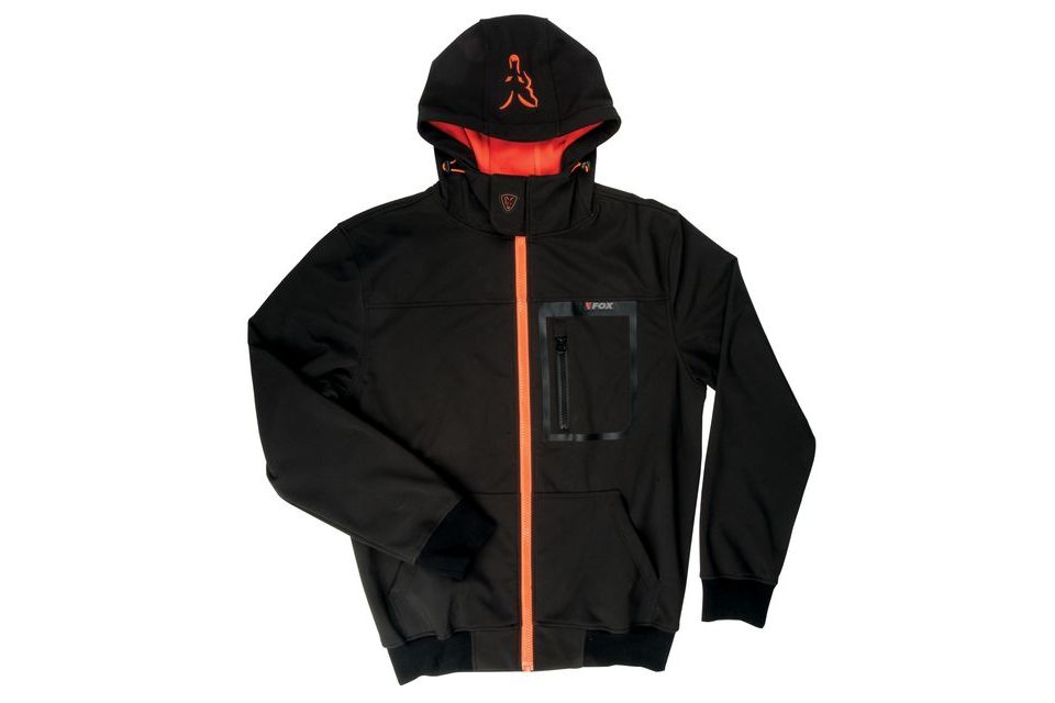 Fox Softshellová Bunda Softshell Hoody Black/Orange