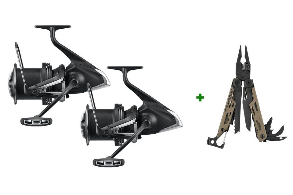 Shimano Naviják Aero Technium Magnesium 14000 XTD 2ks + Leatherman Kleště Signal Zdarma!