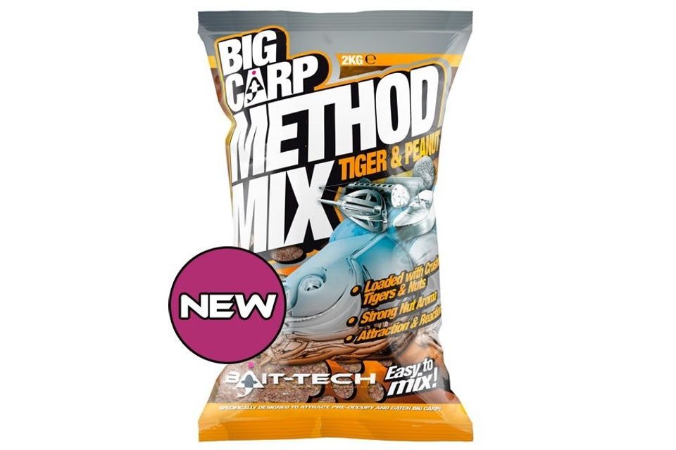 Bait-Tech Krmítková směs Big Carp Method Mix Tiger & Peanut 2kg