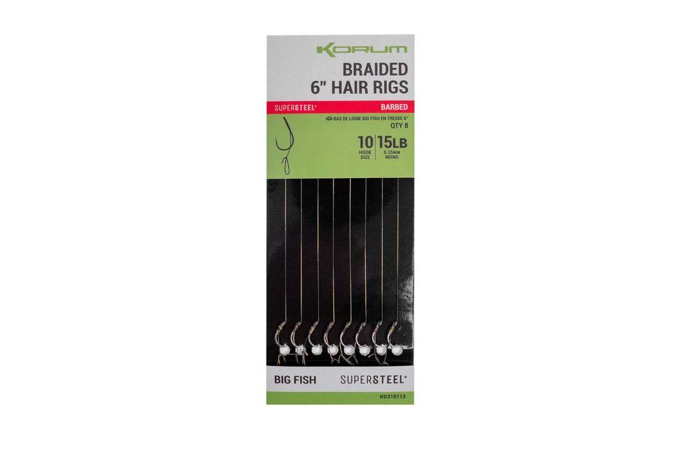 Korum Hotové nadväzce Big Fish Braided Hair Rigs 6" 8ks