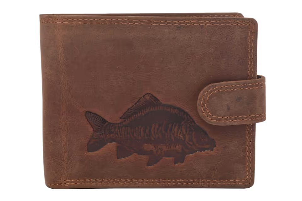 Mercucio Pánská peněženka Kapr lysec Embos světlehnědá