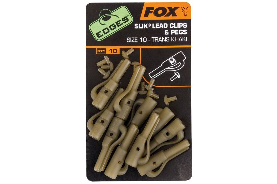 Fox Závěsky na olovo s kolíčky Edges Slik Lead Clip + Pegs vel. 10