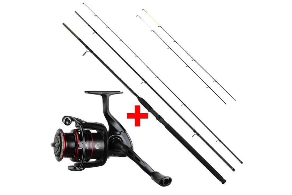 Giants Fishing Prut Black Method Feeder 3.3m 40-90g + Naviják Gaube FD 3000