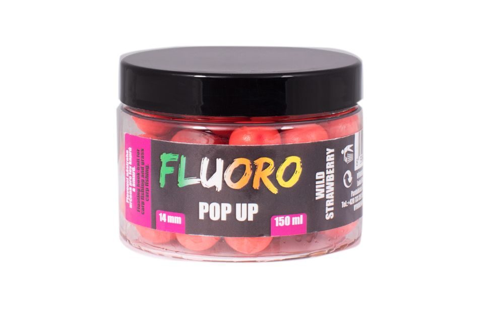 LK Baits Pop-up Fluoro Wild Strawberry 14mm 150ml