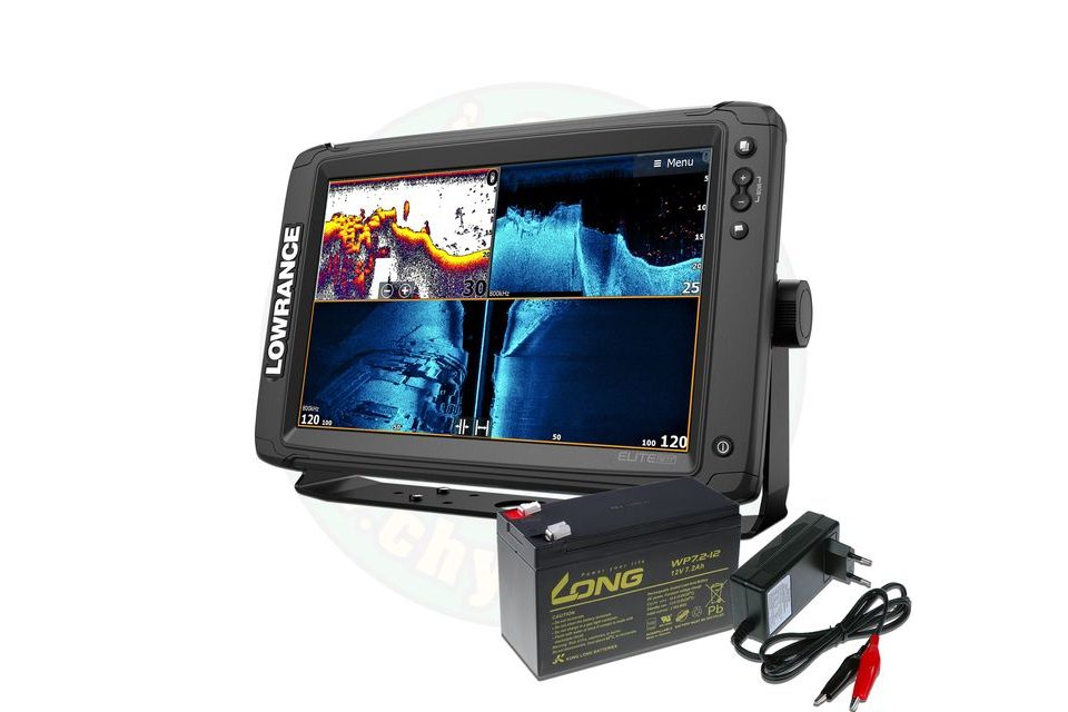 Lowrance Echolot Elite 12Ti² se sondou Active Imaging 3v1 + baterie + nabíječka ZDARMA