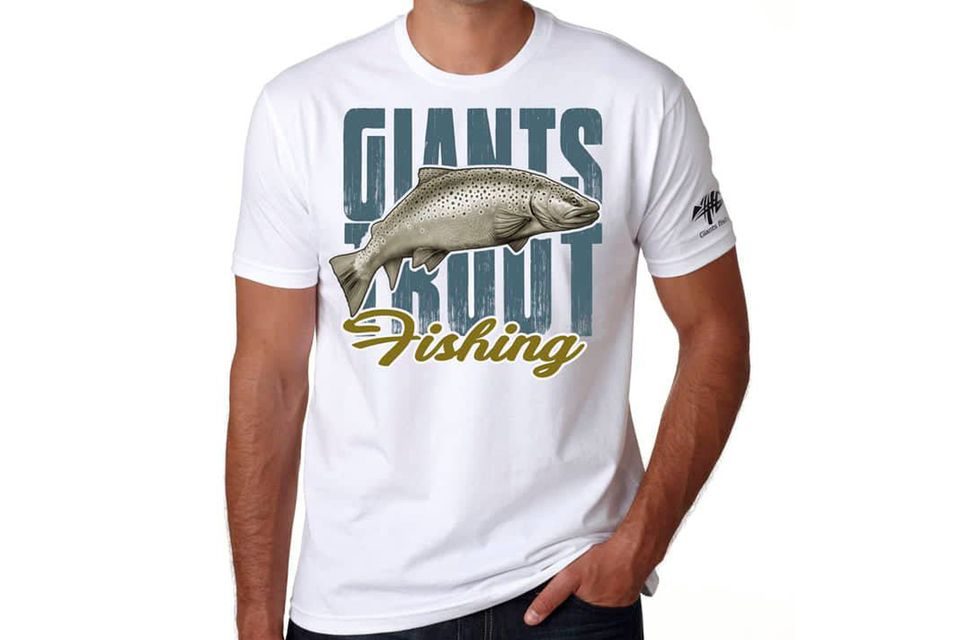 Giants Fishing Tričko pánské bílé Pstruh