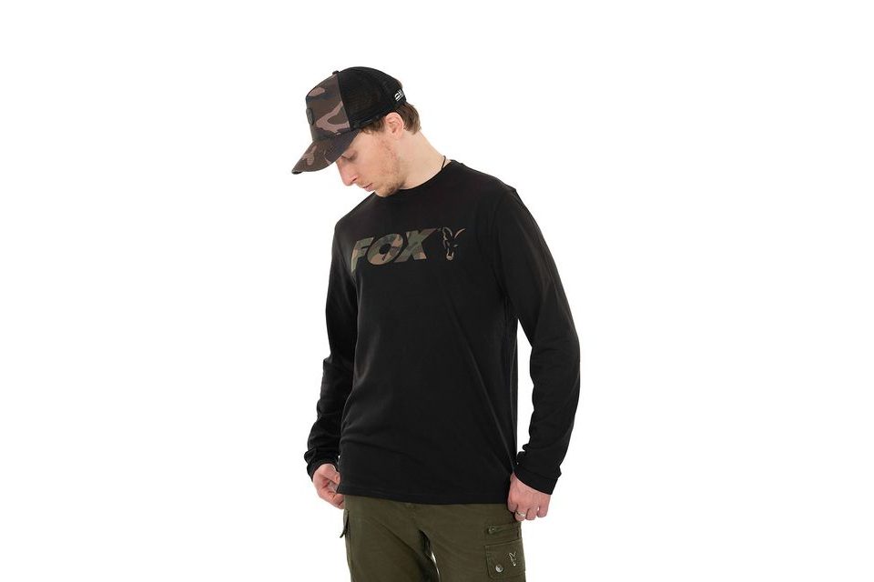 Fox Triko Long Sleeve Black/Camo T-Shirt