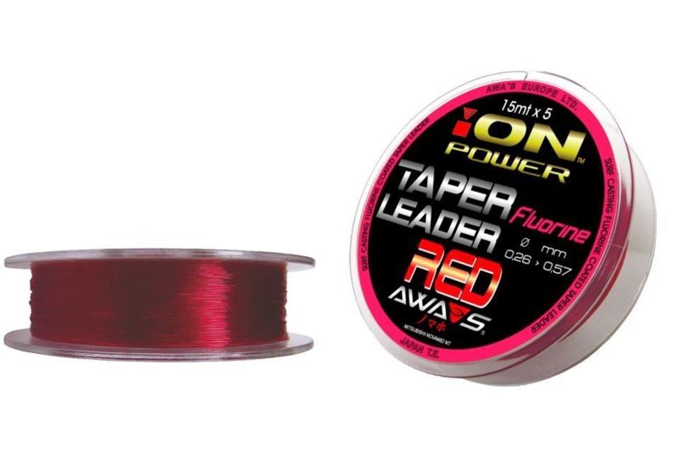 Awa-S Vlasec ujímaný Fluorine Red Taper Leaders 5x15m