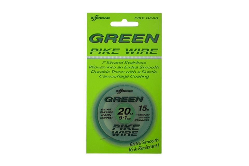 Drennan Ocelové lanko vázací Green pike wire 15m