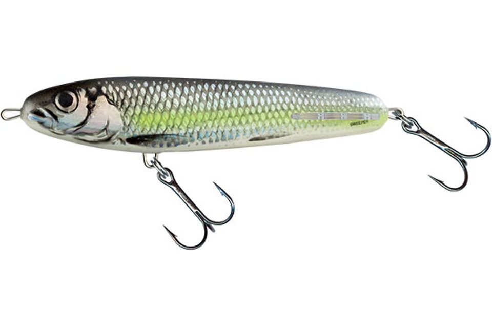 Salmo Wobler Sweeper Sinking Silver Chartreuse Shad