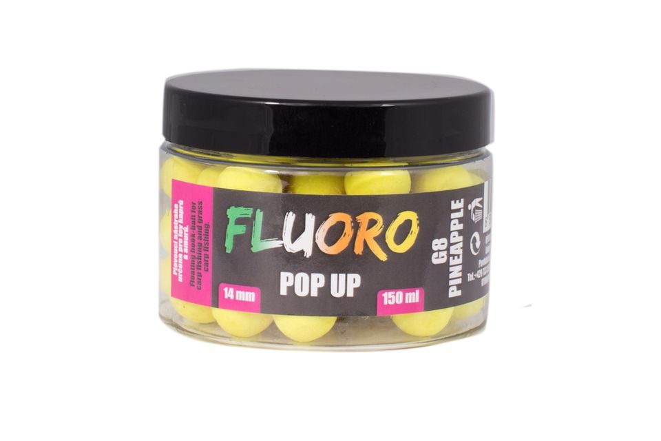 LK Baits Pop-up boilie Fluoro G8 Pineapple