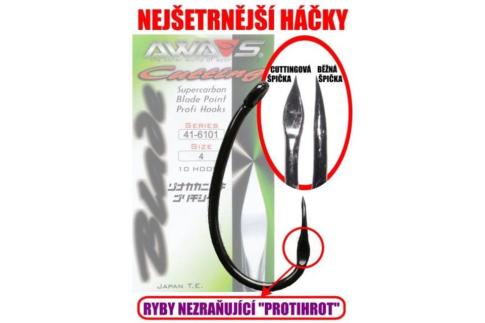 Awa-S Háčky Cutting Blade 6101 Black Nickel 10ks