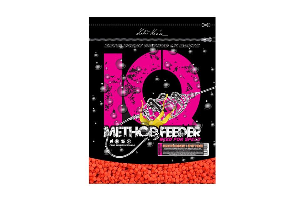 LK Baits Pelety IQ Method Feeder Speed Pellets Pikantní broskev 600g