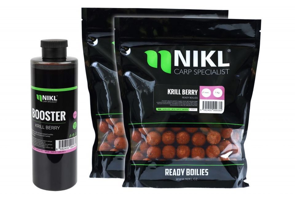 Nikl Boilie Krill Berry 2kg + Booster Krill Berry 250ml Zdarma!