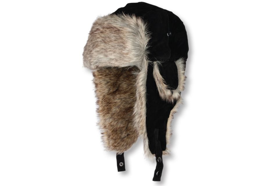 Eiger Ušanka Suede Fur Hat Black