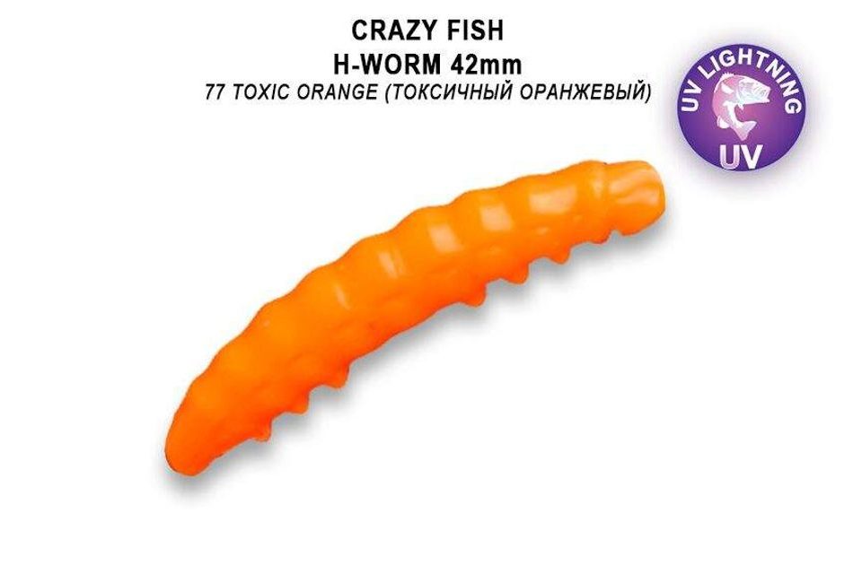 Crazy Fish Umělá Nástraha MF H worm 42mm Barva 77 Sýr