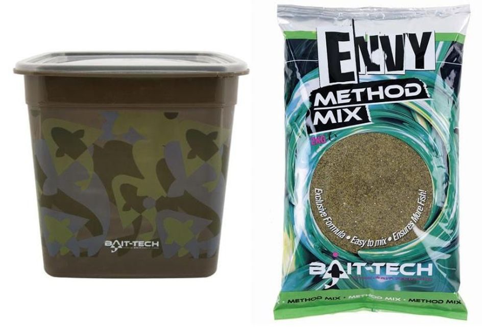 Bait-Tech Camo Bucket Envy Hemp & Halibut Method Mix 3kg