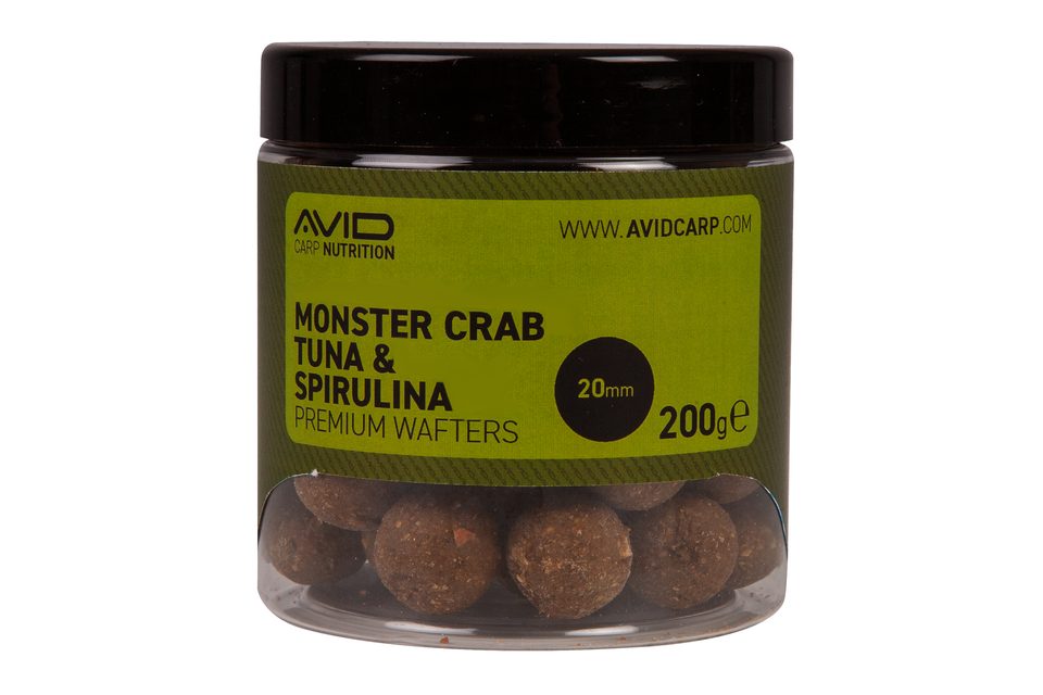 Avid Boilies Premium Wafters Monster Crab-Tuna & Spirulina 20mm 200g