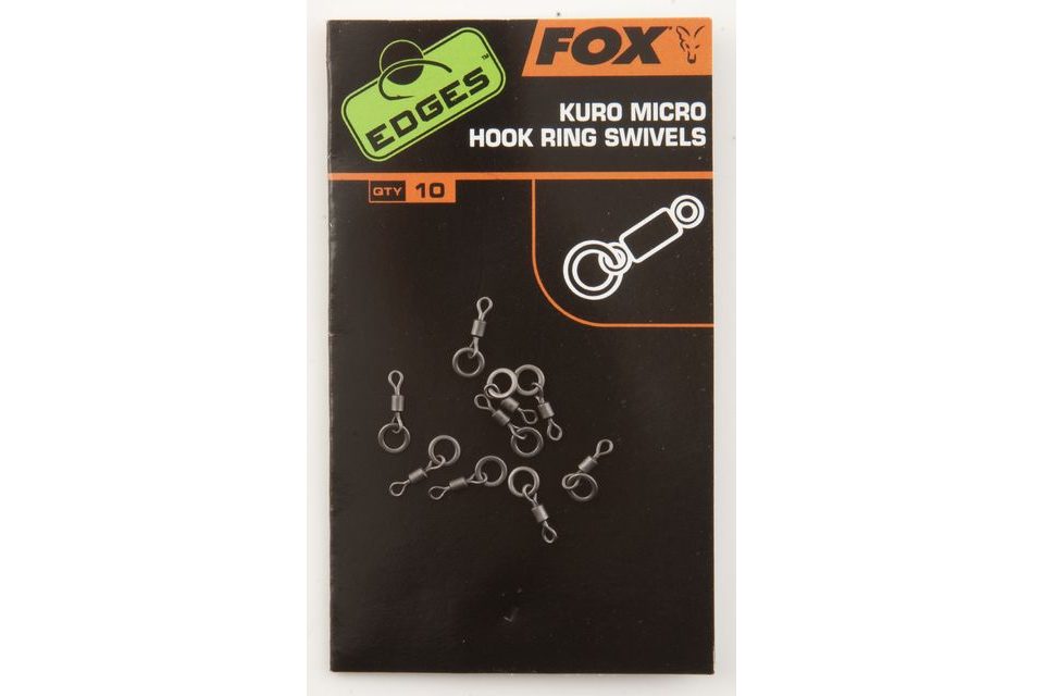 Fox Malé obratlíky s kroužkem Fox Edges Kuro Micro Hook Ring Swivels 10ks