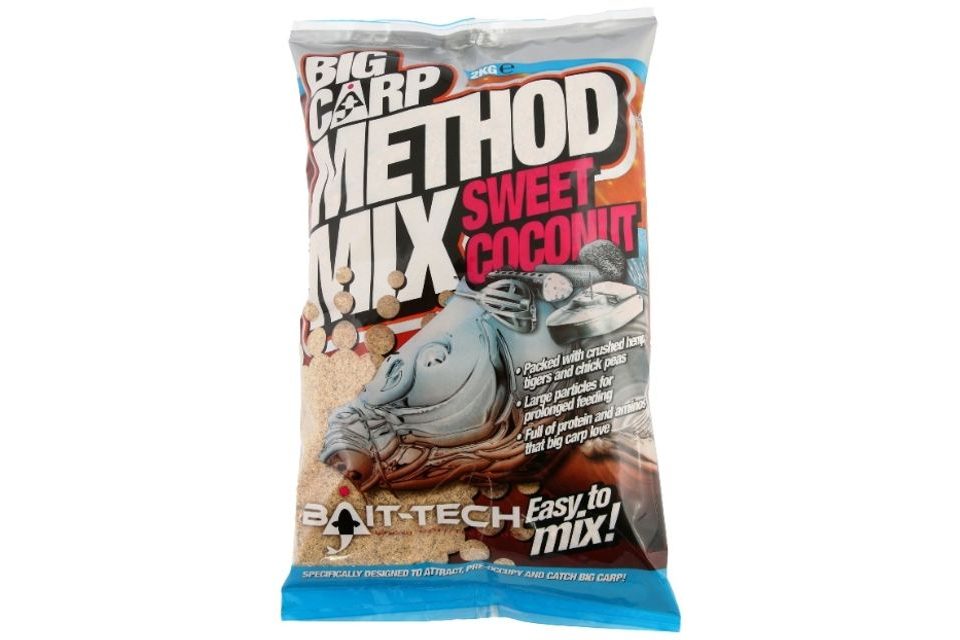 Bait-Tech Krmítková směs Big Carp Sladký Kokos Method mix 2kg