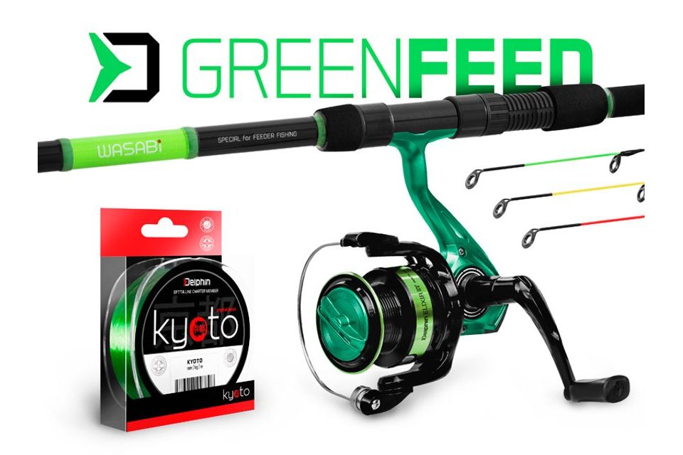 Delphin Feederový set GreenFeed 300cm 100g + 3T + 0,261mm