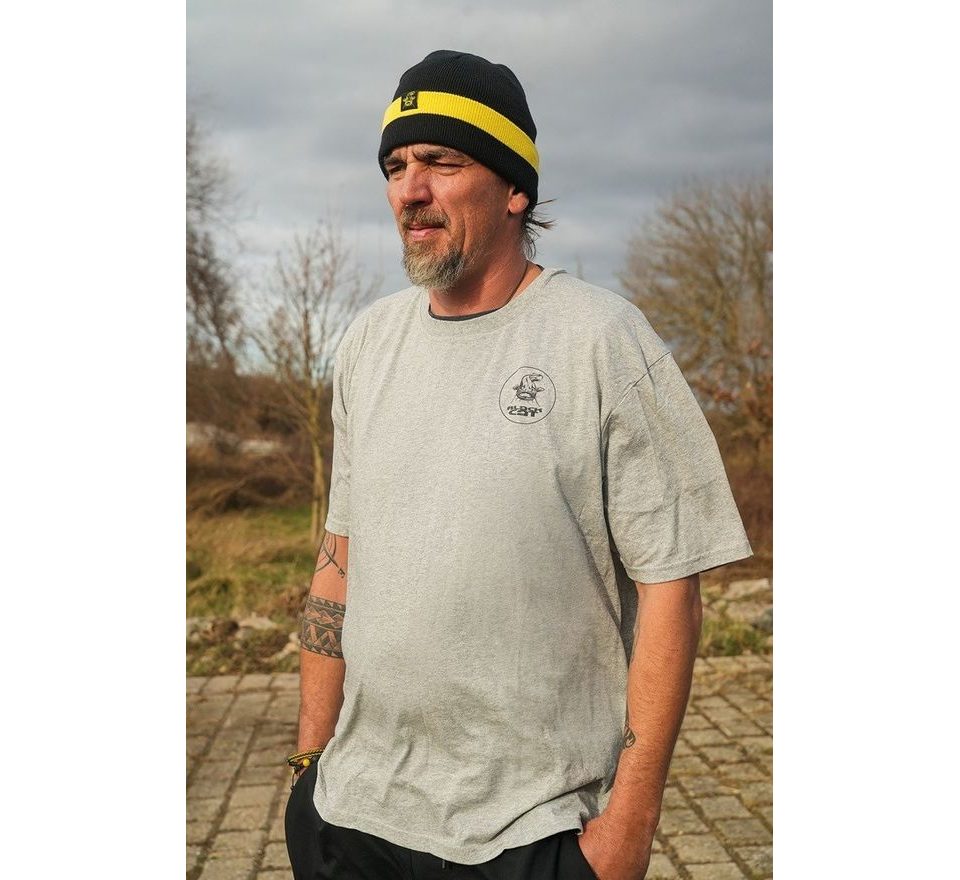 Black Cat Triko Sivé Melírované Tričko