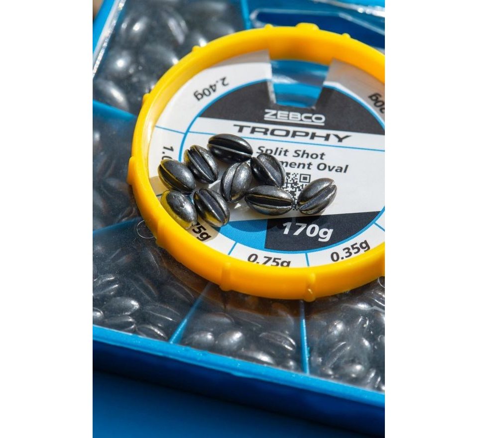 Zebco Sada bročkov Trophy Oval Split Shot Assortment 170g