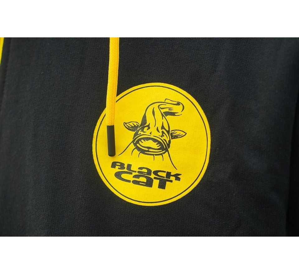 Black Cat Mikina Black Zipped Hoody