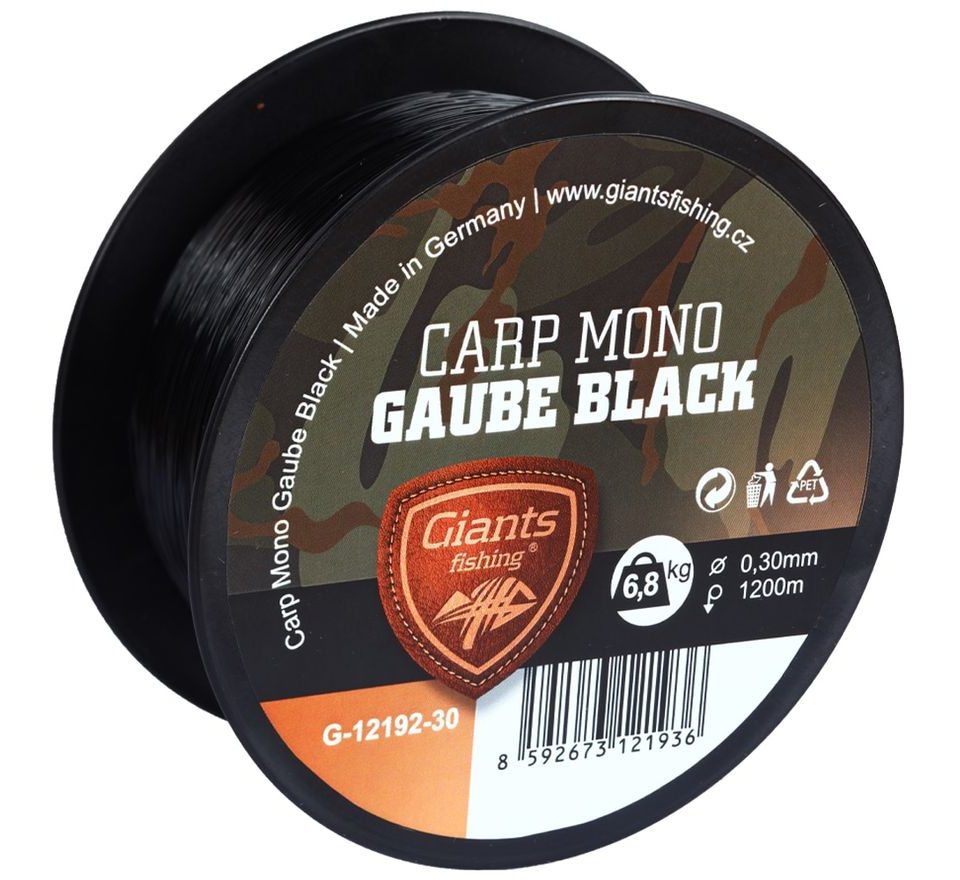 Giants Fishing Vlasec Carp Mono Gaube Black