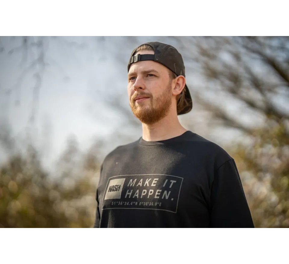 Nash Tričko Make It Happen Coordinates T Shirt Čierne