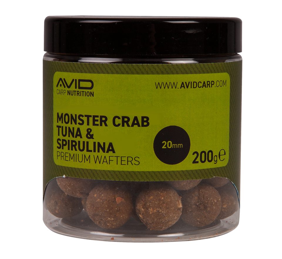 Avid Boilies Premium Wafters Monster Crab-Tuna & Spirulina 20mm 200g