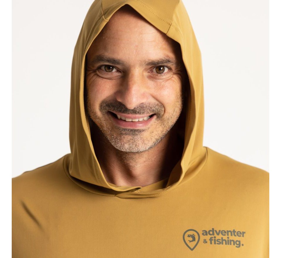 Adventer & fishing Funkční hoodie UV tričko Sand