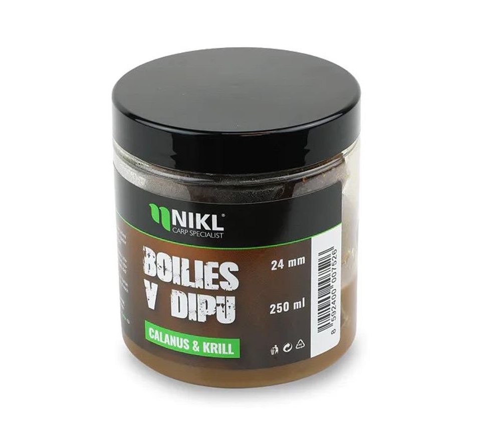 Nikl Boilies v dipu Calanus & Krill 250ml