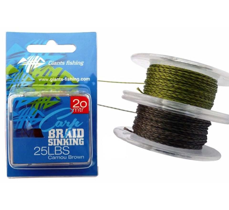 Giants Fishing Náväzcová šnúrka Carp Braid Sinking 20m