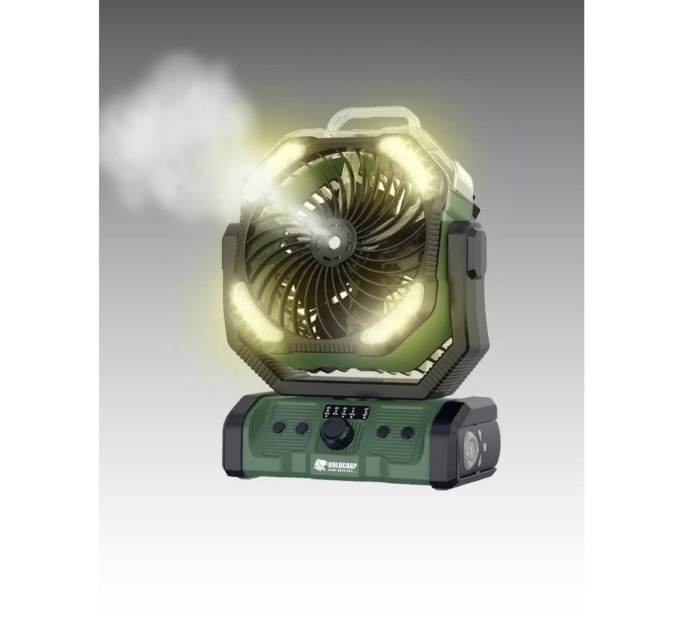 Holdcarp Větrák Rechargeable DoubleMotor WaterSpray Fan