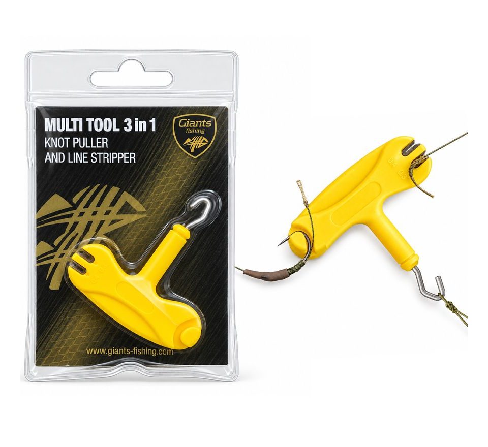 Giants fishing Dotahovač uzlů a stahovač šňůrek Multi Tool 3in1 Knot Puller and Line Stripper